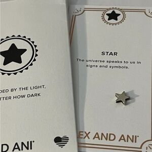 Alex and Ani sterling silver slider charm “star”.